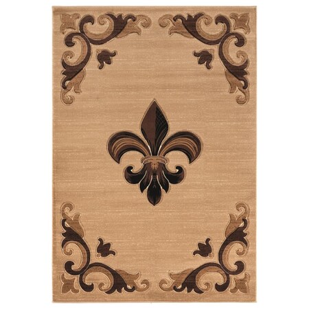 Manmade 7 ft. 10 in. x 10 ft. 6 in. Bristol Barnsley Beige Rectangle Area Rug MA2625640
